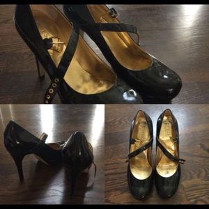 Guess Black Patent Mary Janes